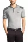 hugo boss sport t-shirts luxe retro  pure cotton bead gris